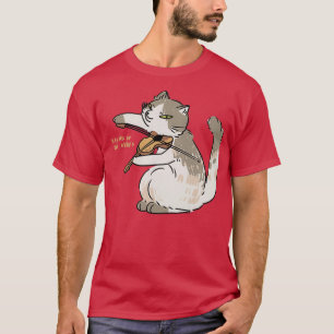 the cat plays the violin T-Shirt