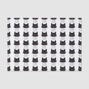 The Cat Says Meow!  Cute French Kitten Cartoon Tissue Paper