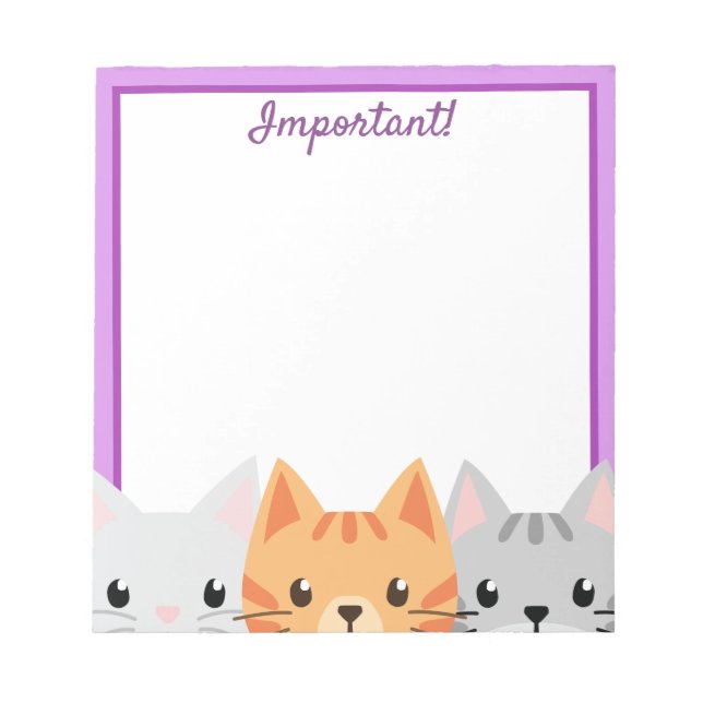 The Cat Squad Blank Notepad (Front)