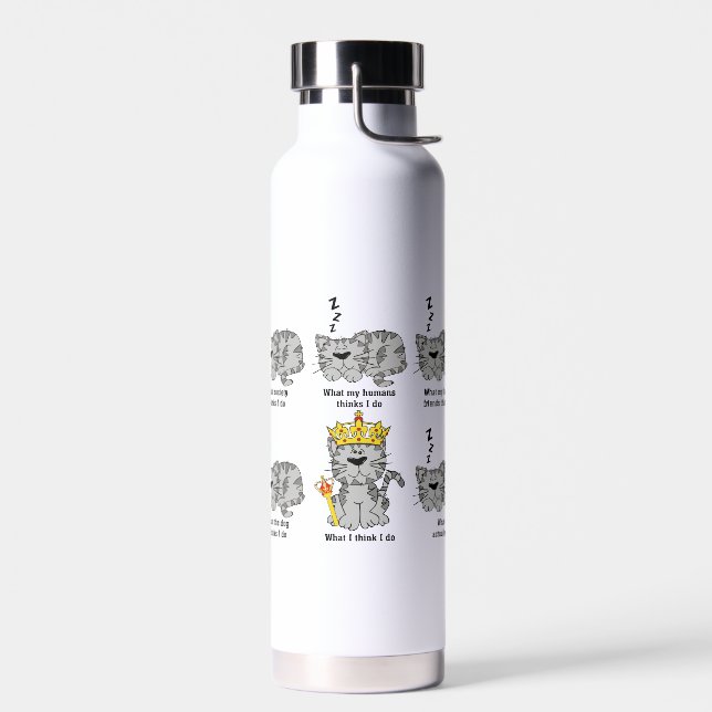 The Cat Stainless Steel Water Bottle (Left)