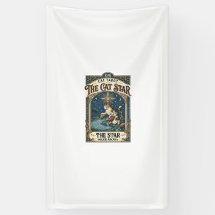 The Cat Star Cat Tarot Card Major Arcana Vintage V Banner