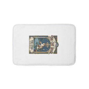 The Cat Star Cat Tarot Card Major Arcana Vintage V Bath Mat