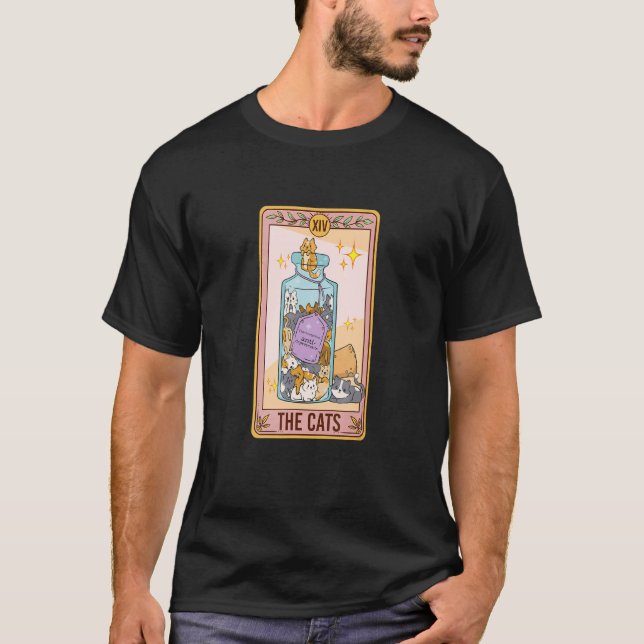 The Cat Tarot Card Funny Cat Lover Cat Mum Cat Mam T-Shirt (Front)