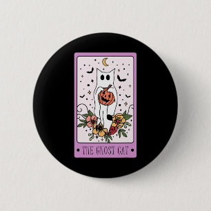 The Cat Tarot Card Ghost Halloween Pumpkin Cat Lov 6 Cm Round Badge