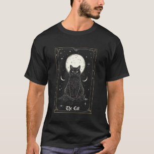 The Cat Tarot Card Moon Vintage Empress Black Cat T-Shirt