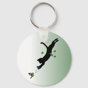 The Cat & The Butterfly Key Ring