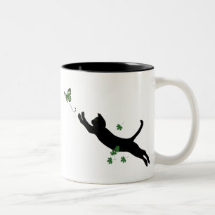 The Cat & The Butterfly Two-Tone Coffee Mug