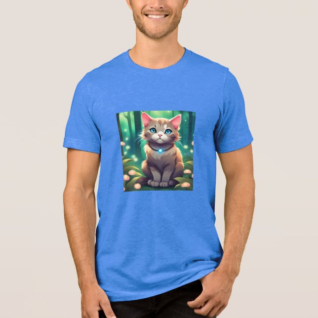 The cat Tri-Blend shirt (Front)