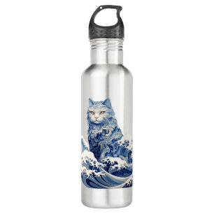 The Cat Wave Off Kanagawa 710 Ml Water Bottle
