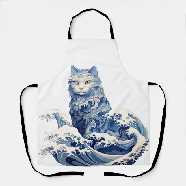 The Cat Wave Off Kanagawa Apron (Front)