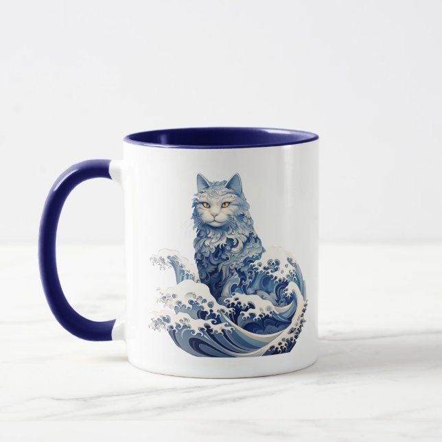 The Cat Wave Off Kanagawa Mug (Left)