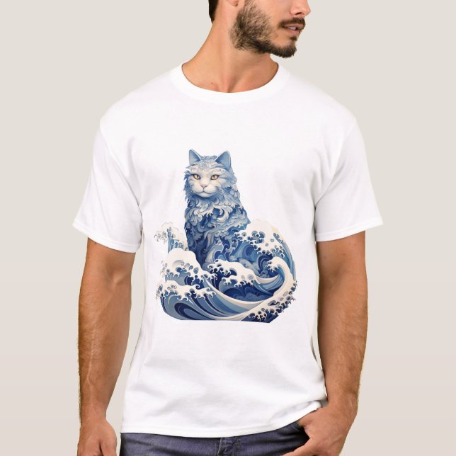 The Cat Wave Off Kanagawa T-Shirt (Front)