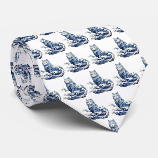 The Cat Wave Off Kanagawa Tie