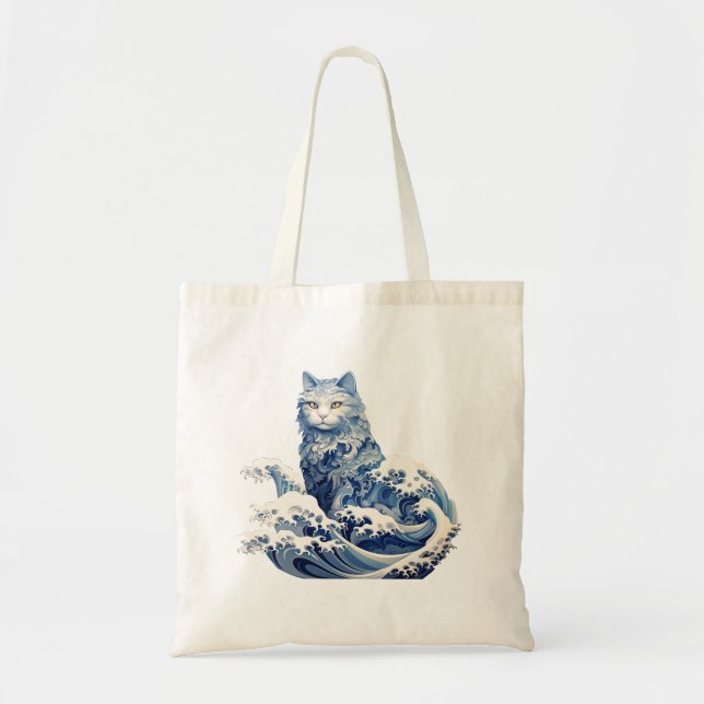 The Cat Wave Off Kanagawa Tote Bag (Front)