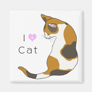The cat which turns around　(tortoise-shell cat) magnet