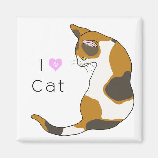 The cat which turns around　(tortoise-shell cat) magnet