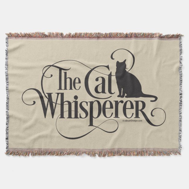 The Cat Whisperer Throw Blanket (Front)