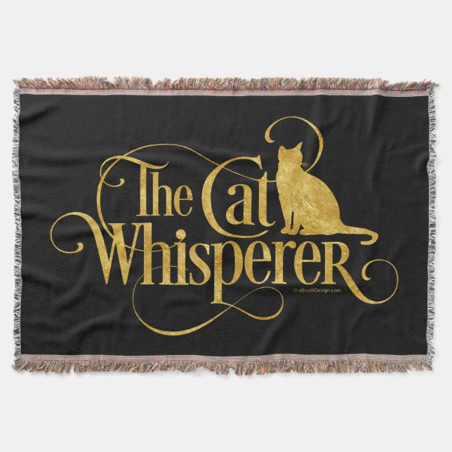 The Cat Whisperer Throw Blanket (Front)