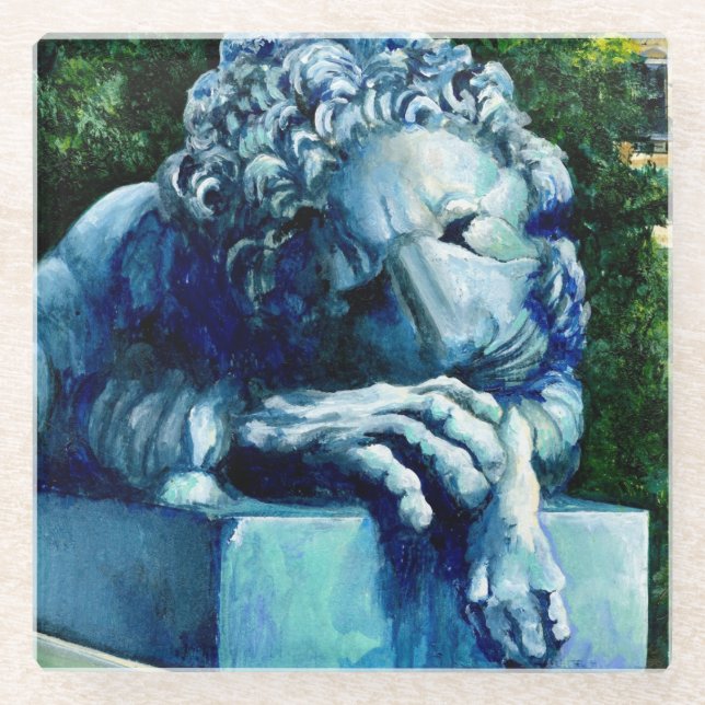 The Cat who ate the Canary Glass Coaster (Front)