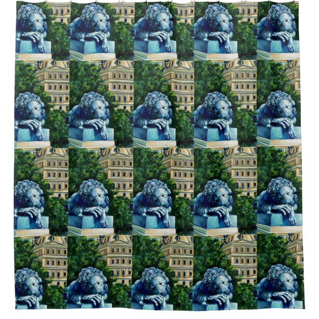 The Cat who ate the Canary Shower Curtain (Front)