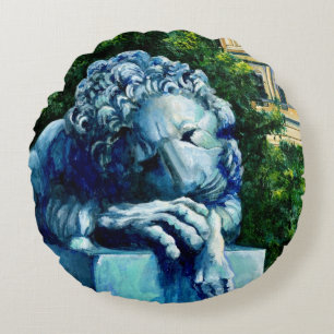 The Cat, Who ate the Canary, Washington DC Round Cushion