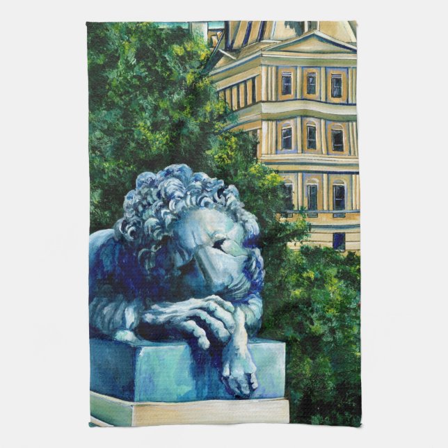 The Cat who eat the Canary Tea Towel (Vertical)