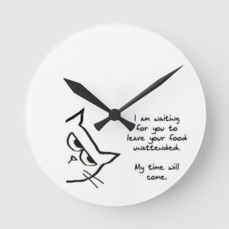 The Cat Will Steal Your Food - Funny Cat Clock