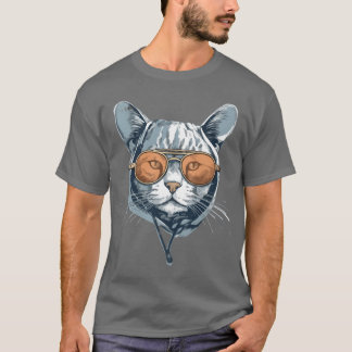 The cat with glasses girl T-Shirt
