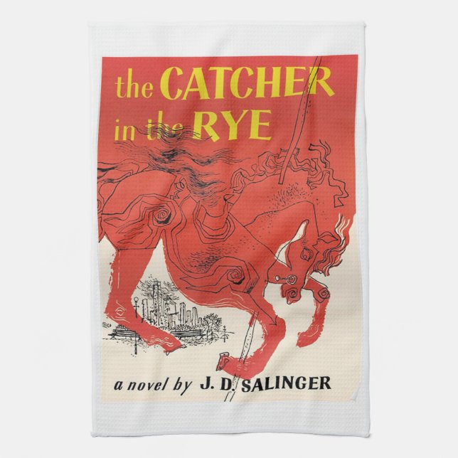 THE CATCHER IN THE RYE by J.D. SALINGER   Tea Towel (Vertical)