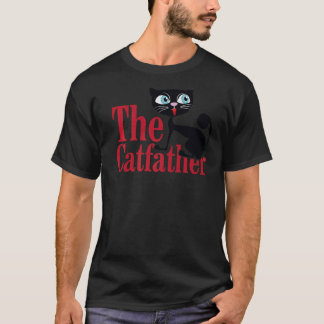 The Catfather Cat Dad Black Cat T-Shirt