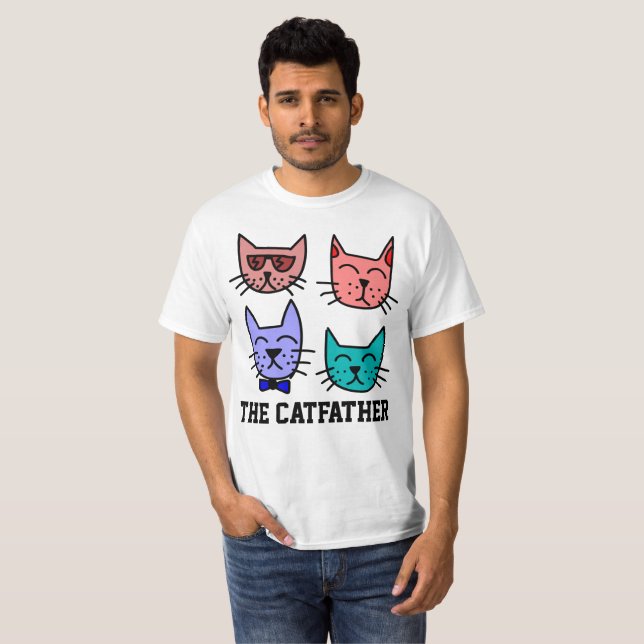 THE CATFATHER, Cat Dad T-shirts (Front Full)