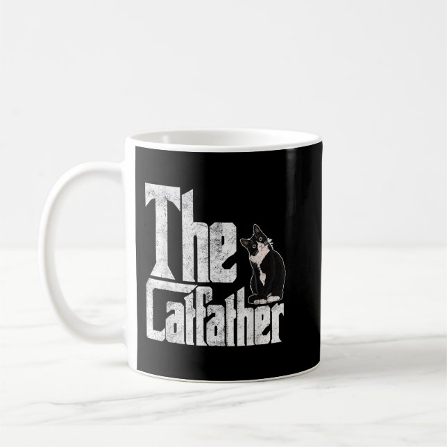 The Catfather Cat Father Mafia Whiskers Male Daddy Coffee Mug (Left)
