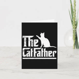 The Catfather Funny Cat Dad Fathers Day Movie Pun Card