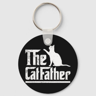 The Catfather Funny Cat Dad Fathers Day Movie Pun Key Ring