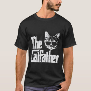 The Catfather Funny Cat Dad Fathers Day Movie Pun T-Shirt