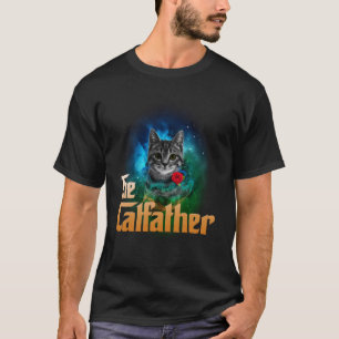 The Catfather Funny Kitten Cat Lover Funny Dad Fat T-Shirt