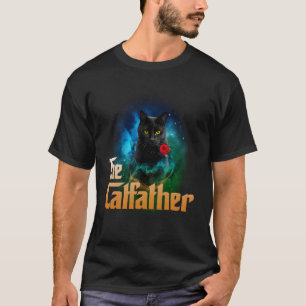 The Catfather Funny Kitten Cat Lover Funny Dad Fat T-Shirt