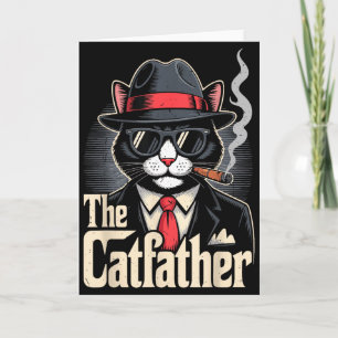 The Catfather Tuxedo Cat Dad Happy Father Day Gift Card