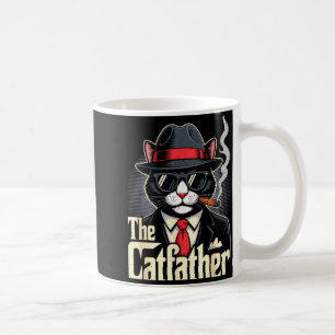 The catfather tuxedo cat dad happy father day gift coffee mug