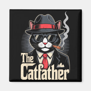 The Catfather Tuxedo Cat Dad Happy Father Day Gift Magnet