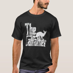 The Catfather White Cat Father Mafia Whiskers Male T-Shirt