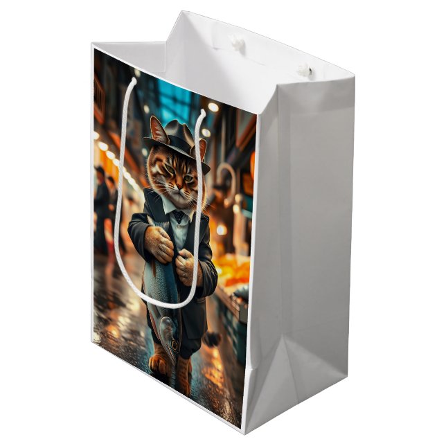 The Catfather's Catch Medium Gift Bag (Front Angled)
