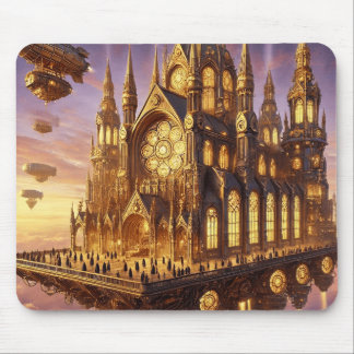 The Cathedral Among the Clouds Mouse Mat