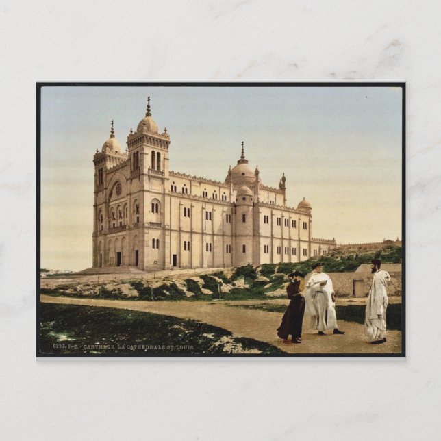 The cathedral, Carthage, Tunisia vintage Photochro Postcard (Front)