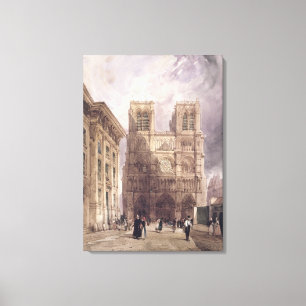 The Cathedral of Notre Dame, Paris, 1836 Canvas Print