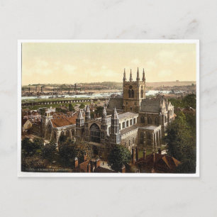 The cathedral, Rochester, England rare Photochrom Postcard