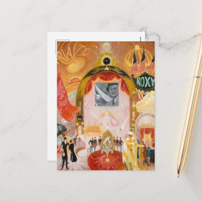 The Cathedrals of Broadway by Florine Stettheimer Holiday Postcard (Front/Back In Situ)