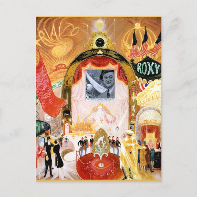 The Cathedrals of Broadway, fine art painting Postcard (Front)