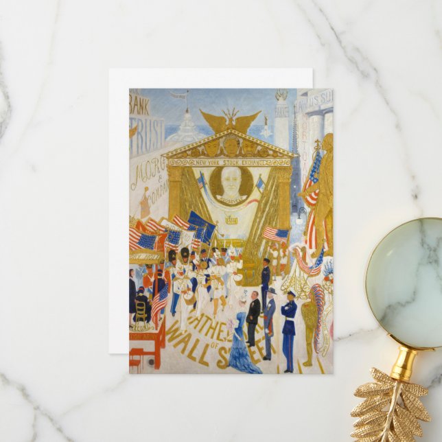 The Cathedrals of Wall Street by Stettheimer Thank You Card (Front/Back In Situ)