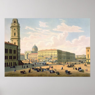 The Catholic Church and Mikhailovskaya Street Poster